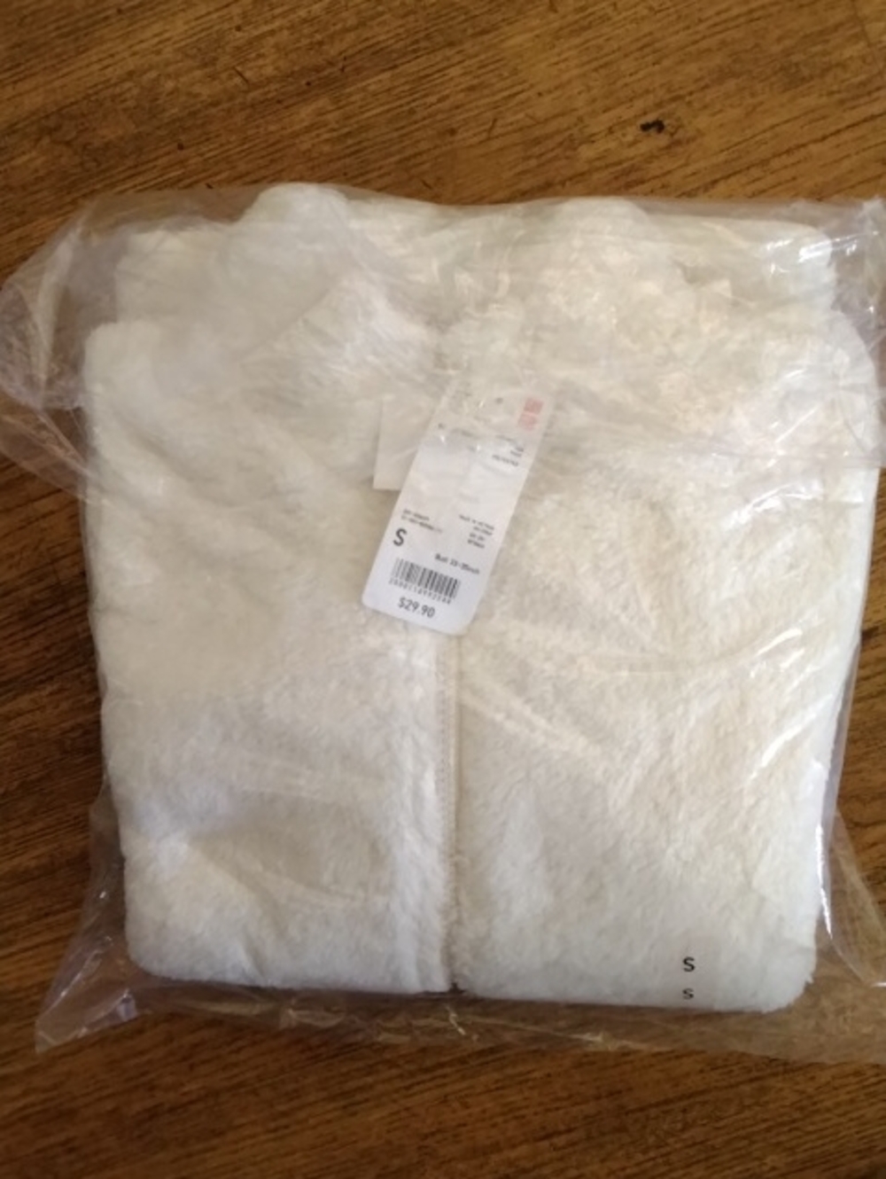 Women's Cream Plush Zip-Front Jacket